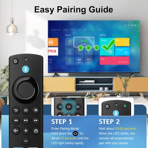 Miniatura 3 de Control remoto Firestick de repuesto para Fire Smart TV Stick Lite/4K/4K MAX/4K Plus/HD, Smart TV 3ª generación/cubo de TV (1ª/2ª/3ª generación)/TV