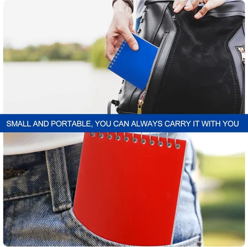 Miniatura 6 de Leelosp Cuadernos pequeños en espiral de 3 x 5 pulgadas, mini bloc de notas de bolsillo con forro y encuadernación de alambre para regalos escolares