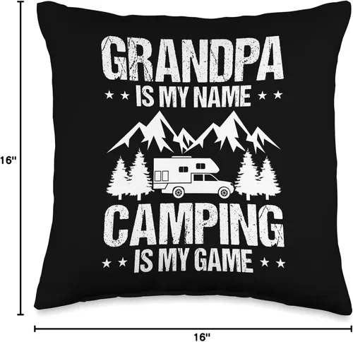 Miniatura 4 de Travel Clothing Camper Funny Camping Trailer is My Game - Almohada de 16 x 16 pulgadas, multicolor