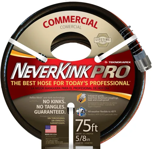 Miniatura 5 de Teknor Apex Never Kink Series 4000 Commercial Duty Pro manguera de jardín, Negro