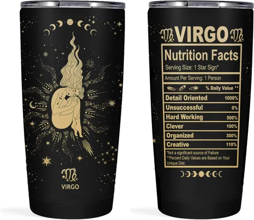 Miniatura 10 de Witchy Gothic Gifts' Zodiac Astrology Cup - Tumbler de Constelación Aislado de Acero Inoxidable de 20 OZ para Mujeres Cáncer