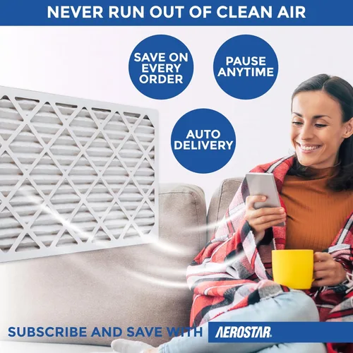 Miniatura 4 de Aerostar MERV 13-4 filtros plisados para HVAC, hornos y aire acondicionado, elimina bacterias, polvo, gérmenes del resfriado y la gripe, pelusas
