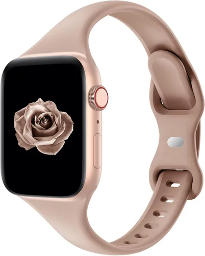 Miniatura 13 de Acrbiutu - Correas compatibles con Apple Watch de 38, 40, 41, 42, 44, 45, 46 y 49 mm, delgada, de silicona, para iWatch serie Ultra, 10, 9, 8, 7, 6