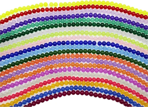 Miniatura 3 de Cuentas redondas y lisas de piedra natural calcedonia para hacer joyas hechas a mano, hebra de 15 pulgadas por bolsa
