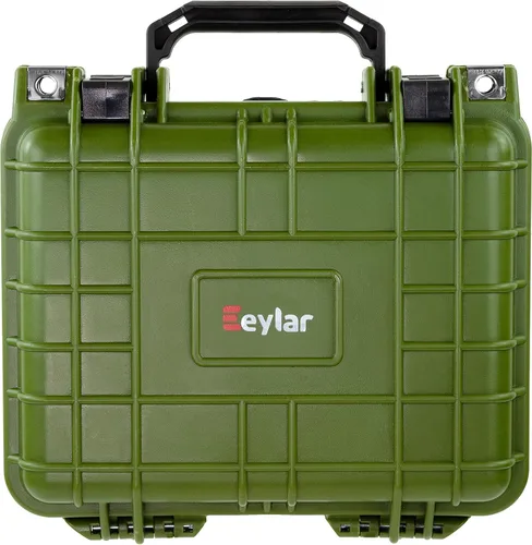 Eylar Pequeño engranaje de 10.62", equipo, estuche rígido para cámara impermeable con espuma TSA estándares (verde)