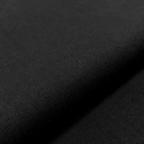 Tela de lino bordado, tela de acolchado, prendas de vestir, accesorios de manualidades, tela cuadrada para bordar, 20 x 62 pulgadas (negro)