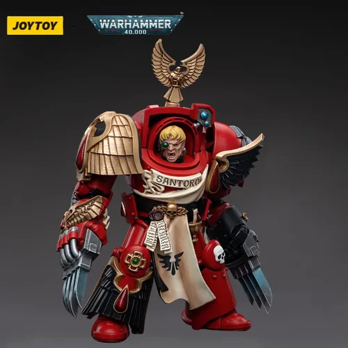 Miniatura 5 de JOYTOY 1/18 Warhammer 40,000 Figura de acción Blood Angels Capitán con pistola Inferno y colección Power Fist Modelo Pre-Order