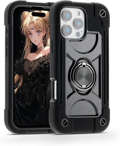 Miniatura 125 de MARKILL Funda compatible con iPhone 15 de 6.1 pulgadas con soporte integrado, [grado militar resistente de cuerpo completo] protección contra Rosa