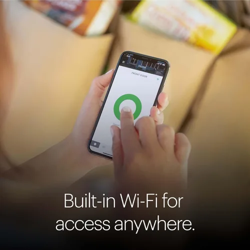 Miniatura 5 de August Home Cerradura inteligente Wi-Fi negra mate y teclado inteligente, cerradura de puerta sin llave para puerta de entrada delantera, ideal