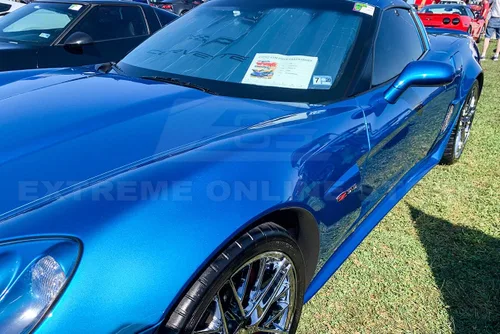 Miniatura 3 de Para Chevrolet Corvette C6 Grand Sport y Z06 2005-2013 Paneles basculantes de faldas laterales estilo ZR1 con par de solapas de barro