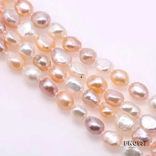 Miniatura 5 de JYX Pearl Collar infinito de 0.315-0.354 in multicolor barroco perla collar largo suéter collar 64", Perla, Perla