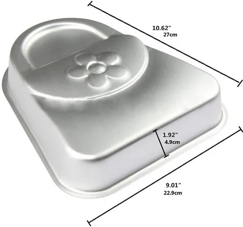 Miniatura 3 de Ulalaza Molde de pastel de aluminio 3D forma de bolsa para hornear molde de pastel de cumpleaños DIY suministros de cocina Bolso