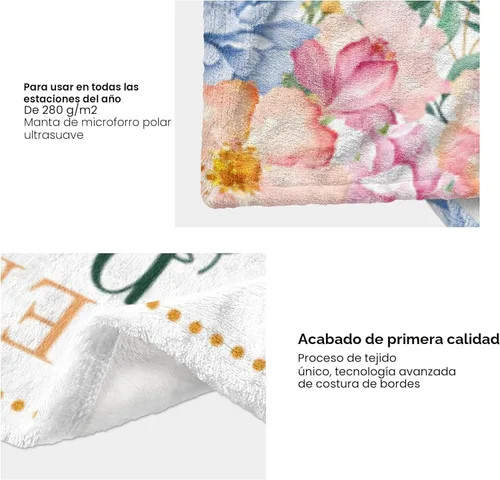 Miniatura 7 de Nicetous Regalo para mamá, Feliz Cumpleaños Mama, Mejor Mama Del Mundo, Regalos para Mamá en su Cumpleaños, Regalos para Madre, Manta