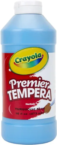 Crayola Premier - Pintura al temple para niños, color turquesa (16 onzas), suministros para el aula para niños, ideal para artes y manualidades, no