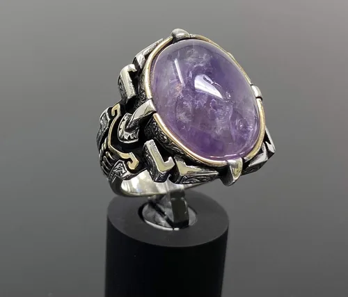 Miniatura 2 de Anillo grande de plata de ley 925 k para hombre