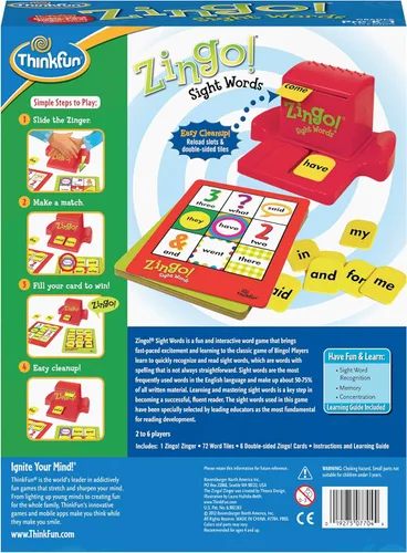 Miniatura 9 de Juego educativo Zingo Sight Words (idioma español no garantizado).