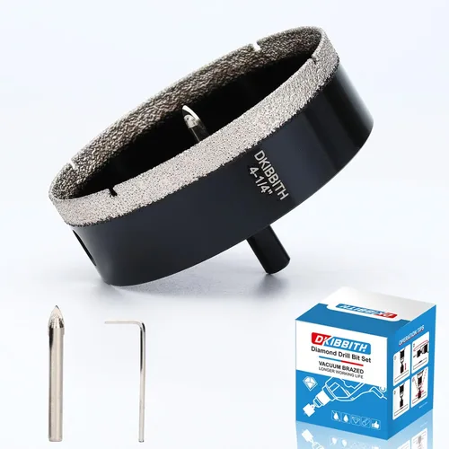 Miniatura 28 de DKIBBITH Juego de brocas de diamante de 5/8" con broca piloto - Paquete de 2 brocas de diamante de 5/8" con punta de diamante para agujeros