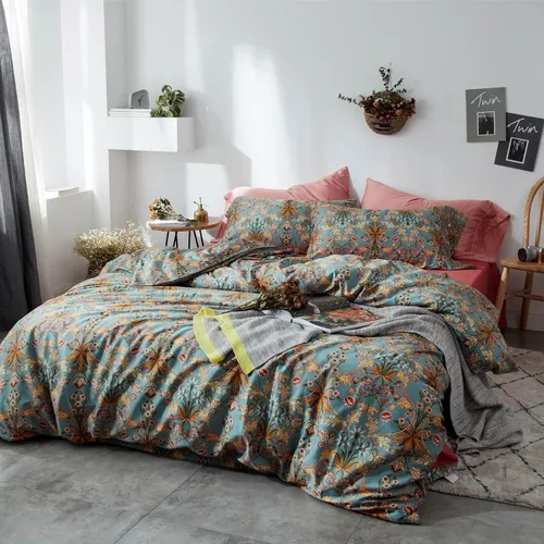 Miniatura 2 de Mixinni Juego de Colcha Reversible, 100% algodón, 3 piezas, diseño elegante bordado, fundas decorativas con bordado suave, Algodón, Patrón 52, King