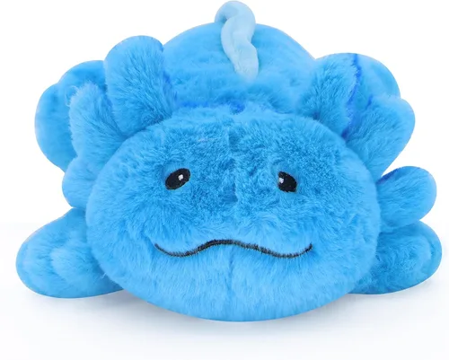 Miniatura 2 de Lindo ajolote de peluche, suave animal de peluche kawaii, juguetes de peluche, regalos para niños y niñas Azul