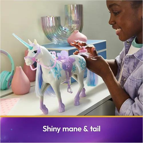Miniatura 4 de Unicorn Academy, Glaciar Power of Friendship con silla de montar y brida translúcidos, 11 pulgadas, muñecas y juguetes de unicornio, regalos