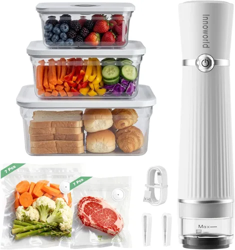 Miniatura 8 de Bolsas reutilizables selladoras al vacío para alimentos, 30 bolsas pequeñas (8.7 x 11.8 pulgadas, 11.8 x 13.8 pulgadas), congelador, microondas