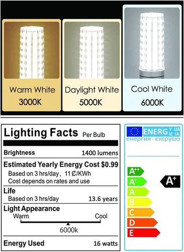 Miniatura 9 de Rfly - Bombillas LED 12 W E12, 16.00watts, 120.00 volts