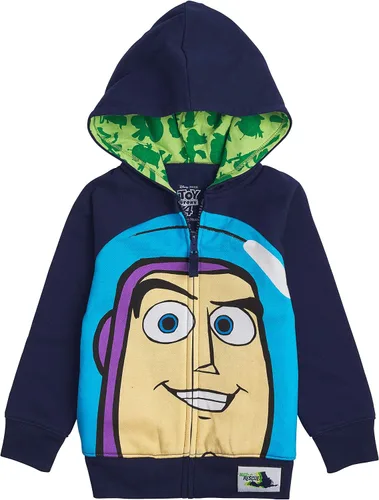 Disney Toy Story - Sudadera con capucha con cremallera para hombre, diseño de personajes de Buzz Lightyear, Sheriff Woody, tallas unisex