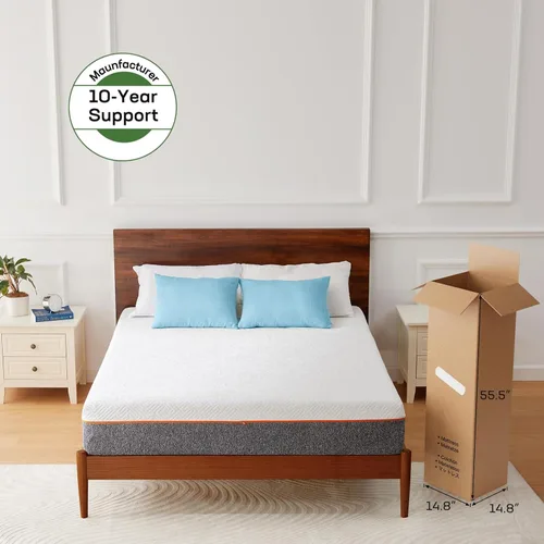 Miniatura 7 de Marsail Colchón de tamaño individual, espuma viscoelástica de gel de 6 pulgadas, colchón de cama individual de firmeza media en una caja para alivio