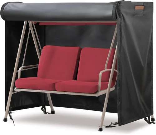 Miniatura 11 de Fundas para Columpios de Exterior para Columpio de Patio de 2 Asientos, 65" L x 50" P x 66" A, Funda para Columpio de 2 Asientos Impermeable, Funda
