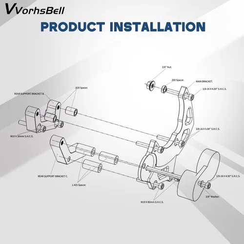 Miniatura 3 de Kit de Soporte de Compresor AC R4 de Intercambio LS con Tensor Compatible con LSX, LS2 LS3 LS6 LQ4 LQ9 L92 L99 Camiones/SUV Vortec GM R4 Compresor