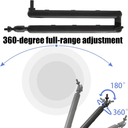 Miniatura 6 de 360 grados giratorio micrófono brazo brazo soporte aluminio construcción para teléfono tableta transmisión en vivo