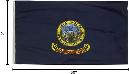 Miniatura 4 de Annin Flagmakers Bandera del estado de Idaho fabricada en Estados Unidos según las especificaciones de diseño oficiales del estado, 3 x 5 pies