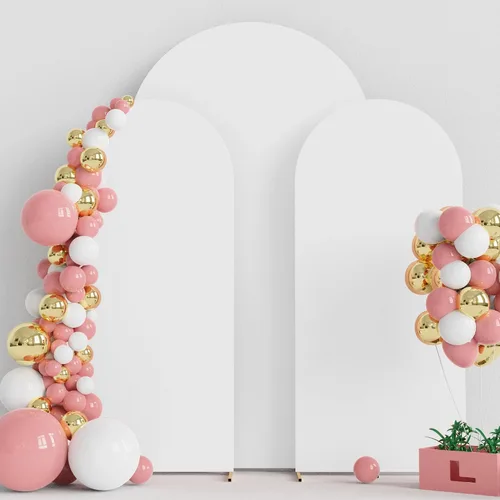 Miniatura 15 de Wokceer Cubierta de Fondo para Arco de Boda 7.2 Pies, Cubiertas Ajustadas de Spandex para Soporte de Arco de Boda de 6 Pies, Juego de 2 Cubiertas