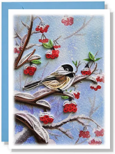 Miniatura 9 de Tarjeta de felicitación estacional, verano invierno, primavera, otoño Tarjeta de cumpleaños para mamá, madre, linda tarjeta de filigrana acolchada