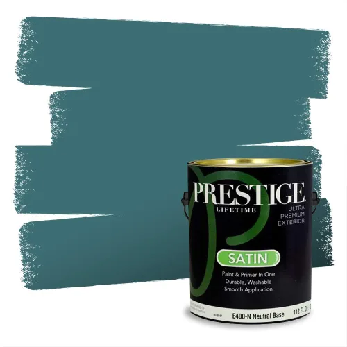 Miniatura 662 de Pintura Exterior + imprimación PRESTIGE, todo-en-uno, 1 galón, acabado mate, color comparable al Valspar* Royal Gray* VS151-Gris real