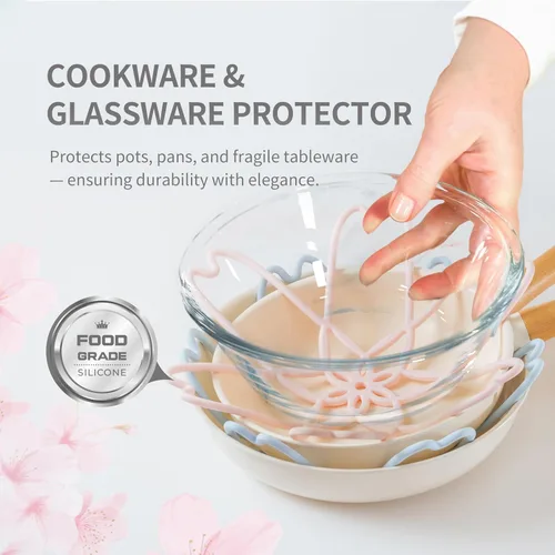 Miniatura 3 de iPROTECT - Stack Expert - Protector multiusos de silicona sin BPA para ollas y sartenes juego de 2 salvamanteles para todos los tamaños