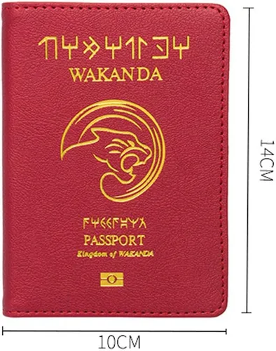 Miniatura 4 de Funda para pasaporte Kingdom of Wakanda - Funda para pasaporte con múltiples ranuras para tarjetas y boletos, A, Cartera con tarjetero