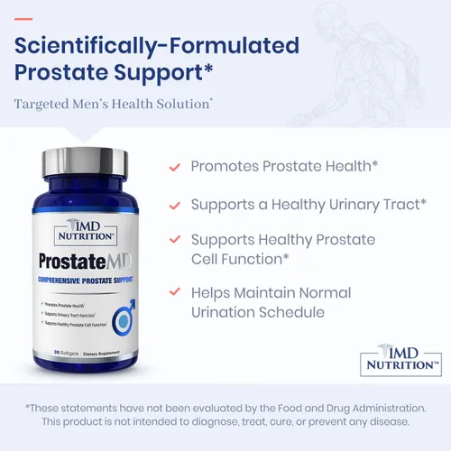 Miniatura 5 de 1MD Nutrition ProstateMD - Suplemento de apoyo para la próstata Saw Palmetto - Soporte para el tracto urinario y los impulsos frecuentes del baño