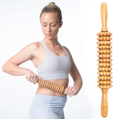 Miniatura 8 de Body Back Rodillo curvo de terapia de madera para maderoterapia, drenaje linfático, masaje de celulitis y rodillo de masaje, herramienta de masaje