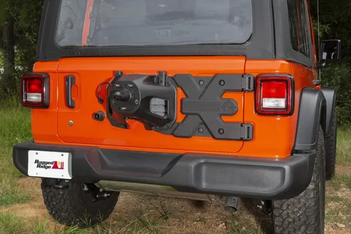 Miniatura 4 de Rugged Ridge HD kit de transporte de ruedas de auxilio Negro, bisagra fundida, de alta resistencia 11546.56 Compatible con Jeep Wrangler JL