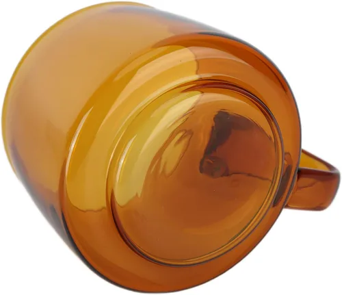 Miniatura 5 de Yosoo Taza de café, taza de vidrio vidrio de borosilicato con mango para leche para el hogar para café con leche (ámbar)