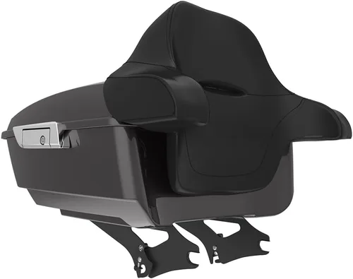 Miniatura 294 de King Tour Pack para Harley Alpine Green, cierre de paquete turístico, portaequipajes superior, soporte de montaje negro, placa de metal para Harley