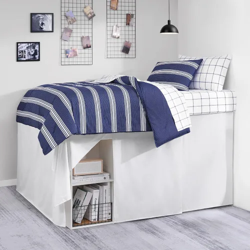 Miniatura 3 de Nautica - Juego de edredón Twin/Twin XL, ropa de cama de algodón reversible con funda a juego, peso medio para uso durante todo el año, artículos