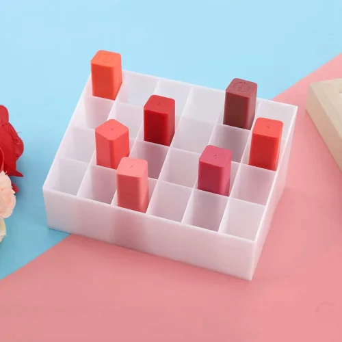 Miniatura 10 de Organizador de lápiz labial, 24 rejillas, organizador de maquillaje de lápiz labial, soporte para lápiz labial, organizador de brillo de labios