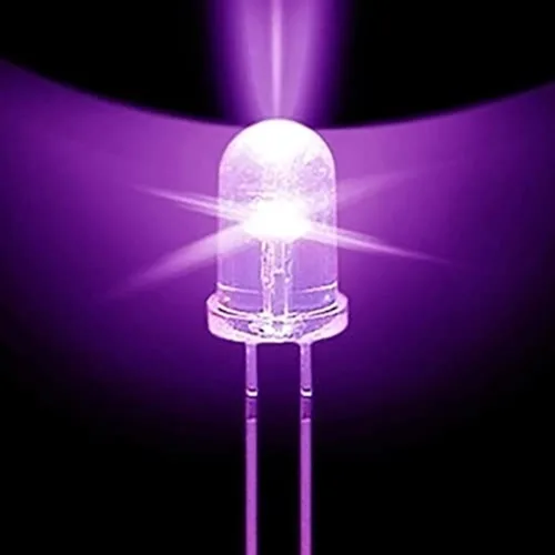 Miniatura 8 de 100 unids/lote Transparente Redondo 0.197 in 3V Super Brillante Agua Claro Verde Rojo Blanco Amarillo Azul Bombillas LED Diodo Emisor F5 (Blanco)