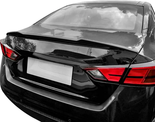 Miniatura 6 de IKON MOTORSPORTS, Alerón de maletero compatible con Nissan Altima 2019-2025, estilo M4 pintado #B20 negro azulado metálico ABS tapa trasera