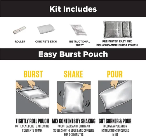 Miniatura 7 de Kit de piso para cochera de aspecto metálico de bala de plata Rust-Oleum RockSolid., Paquete de 1