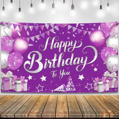 Miniatura 11 de KatchOn, Cartel de feliz cumpleaños negro y dorado – Xtragrande de 72 x 44 pulgadas Decoraciones de cumpleaños para mujeres, hombres, niños