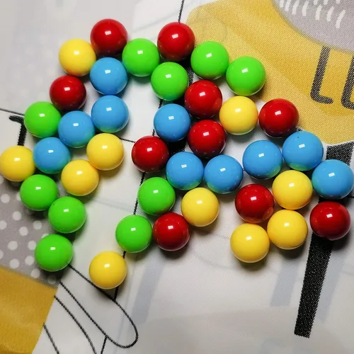 Miniatura 7 de Juego de 48 bolas de repuesto para canicas compatibles con hipopótamos hambrientos hambrientos (4 colores)
