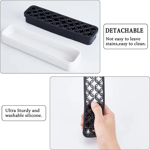 Miniatura 4 de GORGECRAFT Organizadores de escritorio para coser de silicona, soporte para brochas de maquillaje, soporte para bolígrafos de pintura cosmética